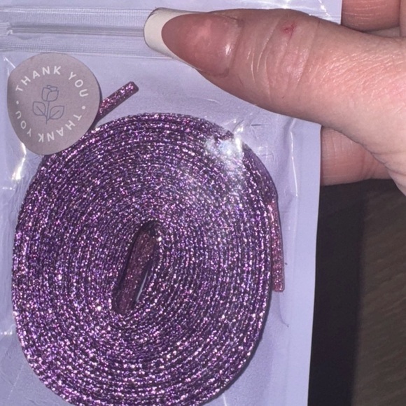 Shine Bright: Add Sparkle to Your Step! Two pairs magenta and black sparkle 55” - Picture 12 of 13